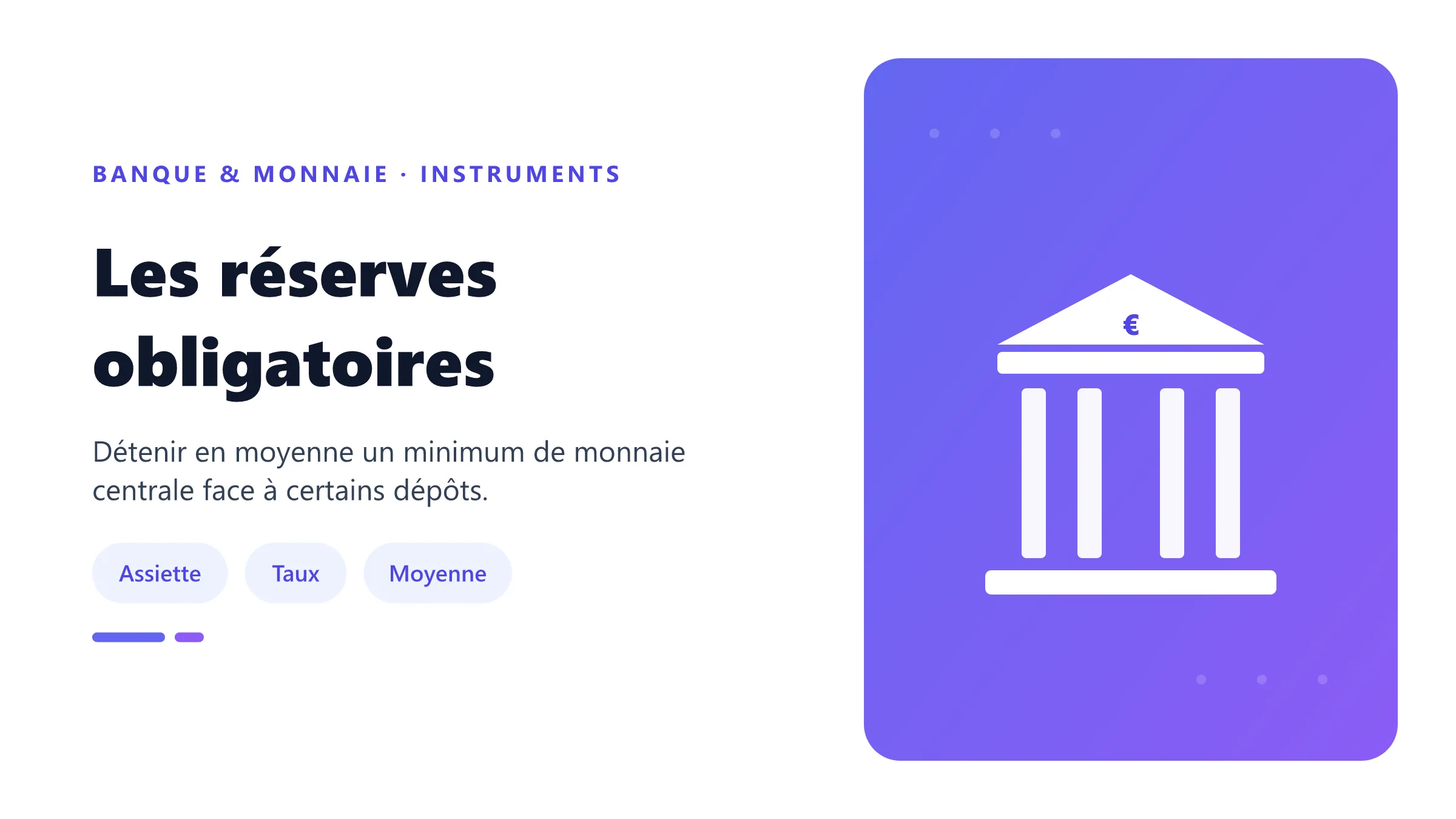 Banque calculant sa réserve minimale sur les dépôts.