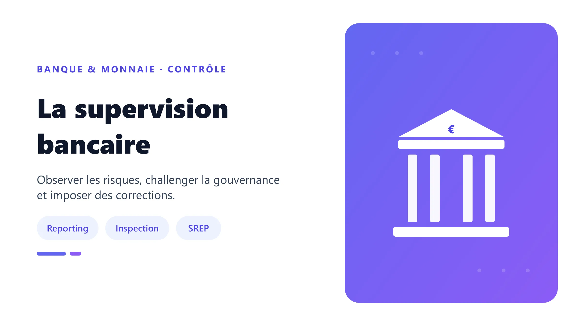 La supervision bancaire Superviseur analysant les risques d'une banque.