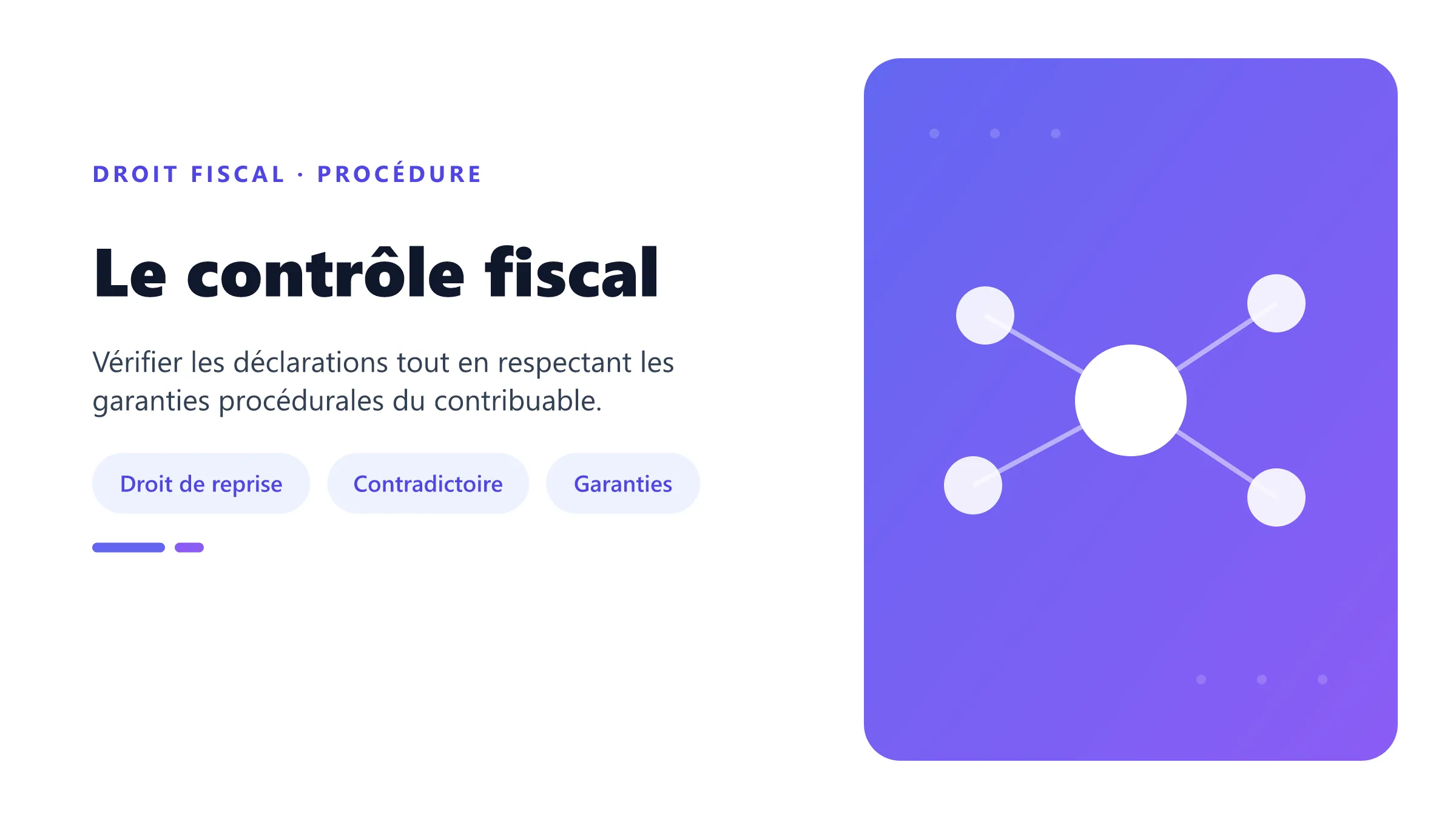 Contrôle fiscal encadré par le droit de reprise, la motivation des rectifications et le débat contradictoire.