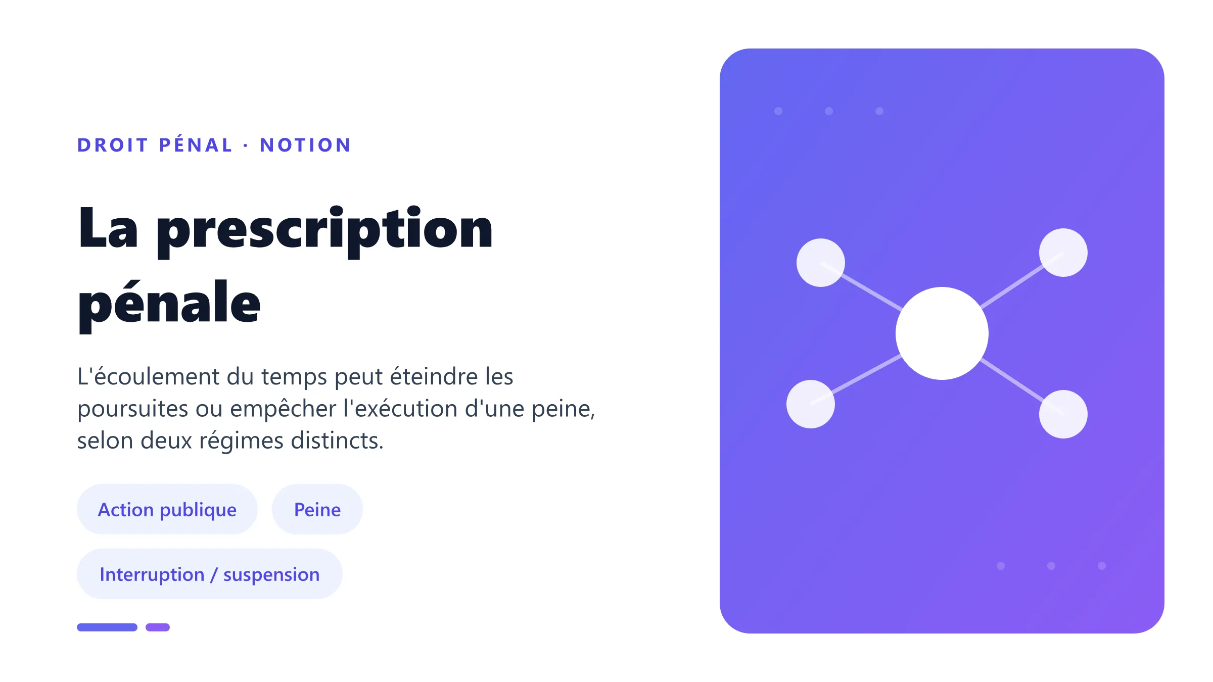 La prescription pénale Prescription pénale distinguant extinction de l'action publique avant jugement et prescription de la peine après condamnation définitive.