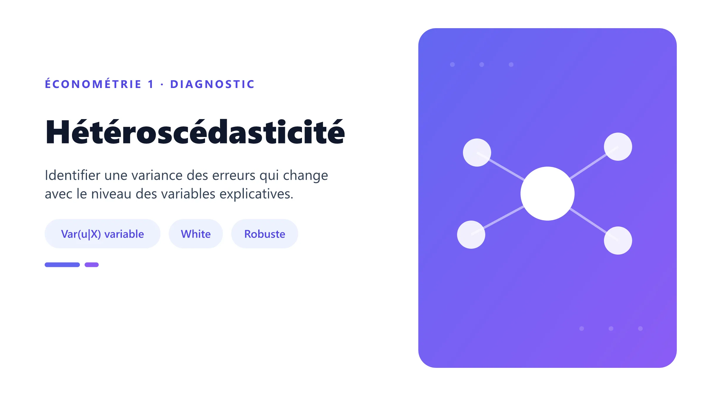Hétéroscédasticité Illustration d'un nuage de résidus en éventail caractéristique d'une variance non constante.
