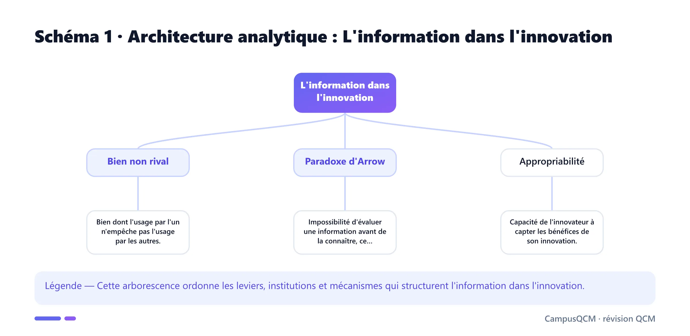 Arbre analytique des composantes de l'information dans l'innovation.