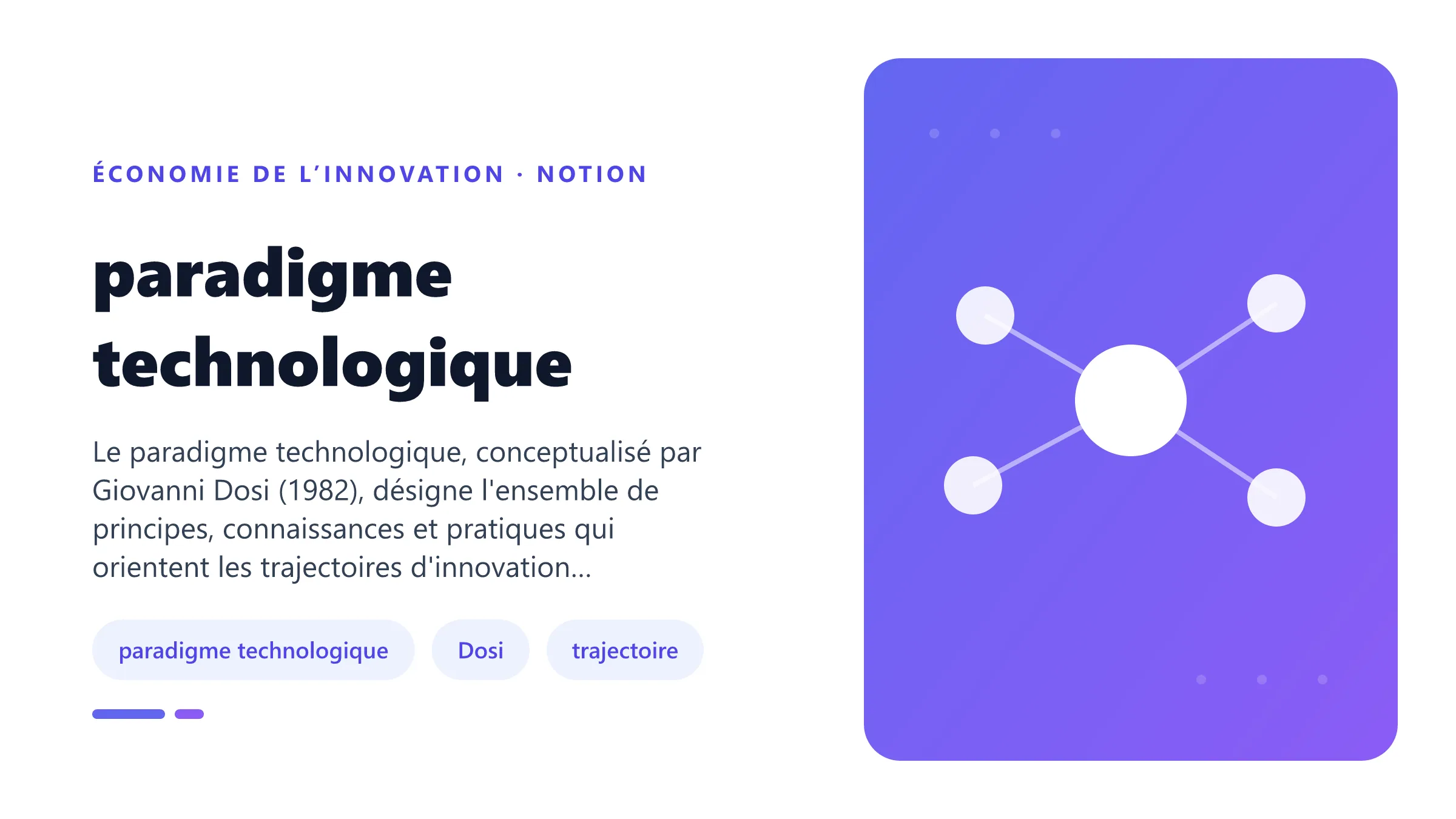 paradigme technologique Illustration pédagogique de paradigme technologique en économie de l’innovation.