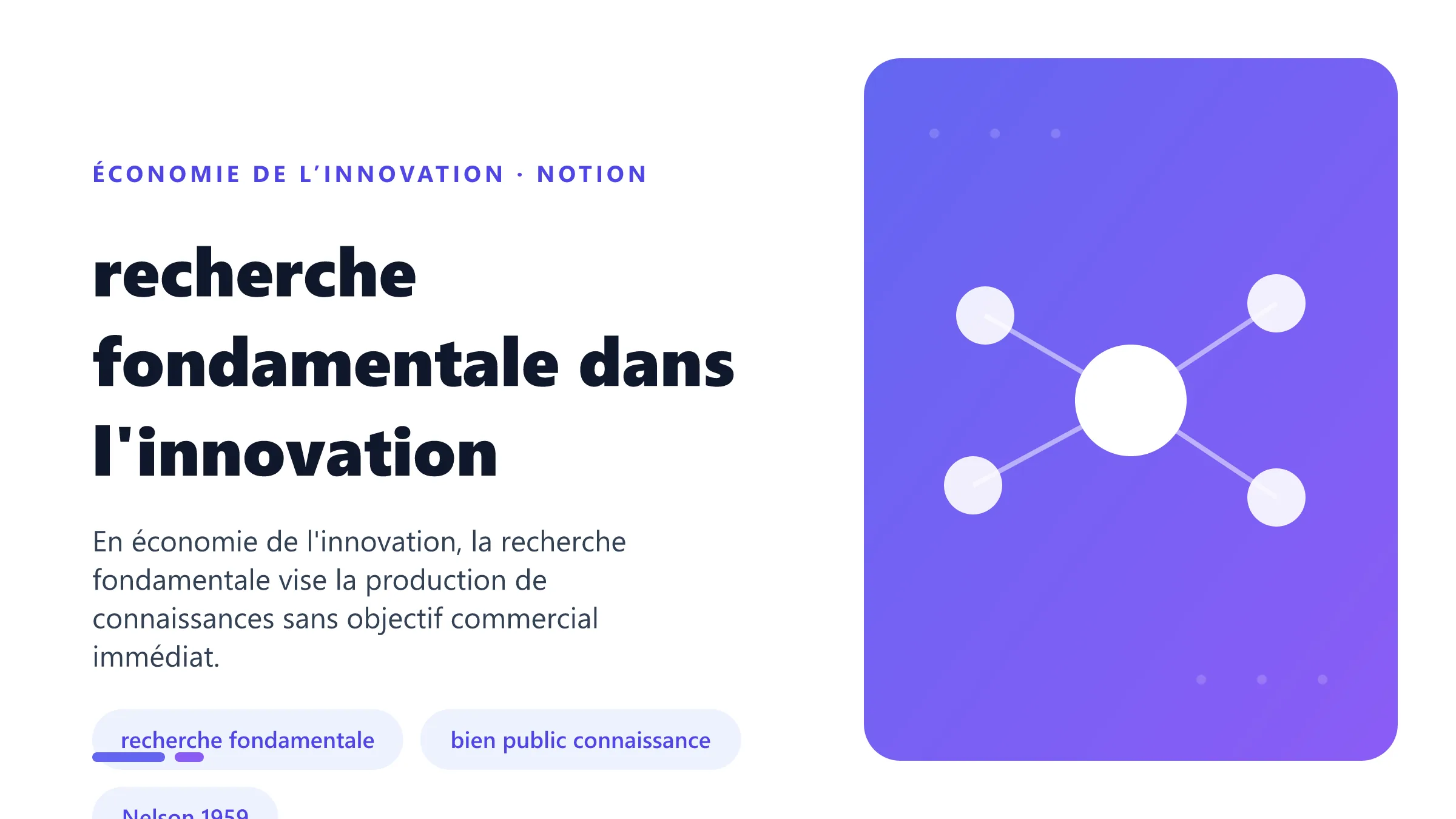 Illustration pédagogique de recherche fondamentale dans l'innovation en économie de l’innovation.