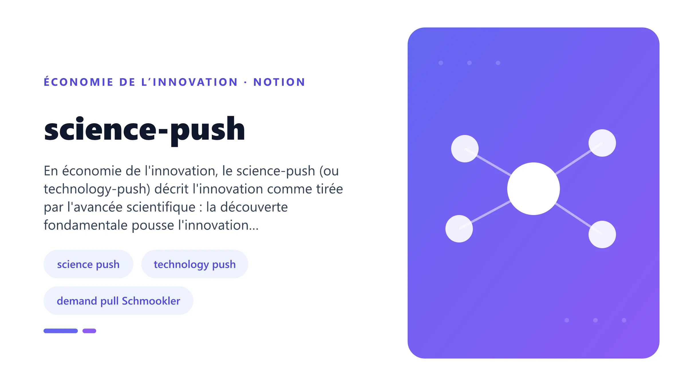 science-push Illustration pédagogique de science-push en économie de l’innovation.