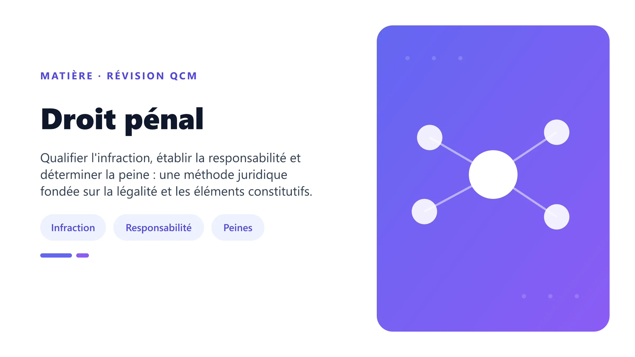 Illustration du droit pénal reliant qualification de l'infraction, responsabilité de l'auteur et détermination de la peine.