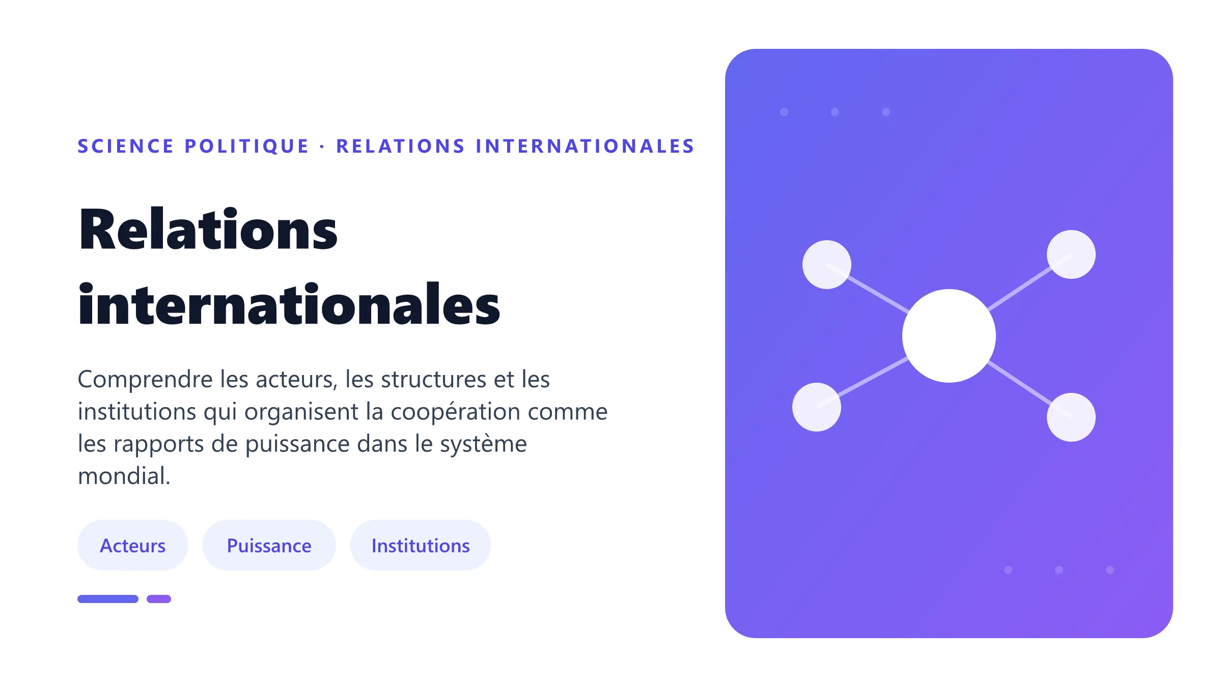 Relations internationales Illustration des relations internationales reliant États, organisations, puissance, sécurité et coopération.