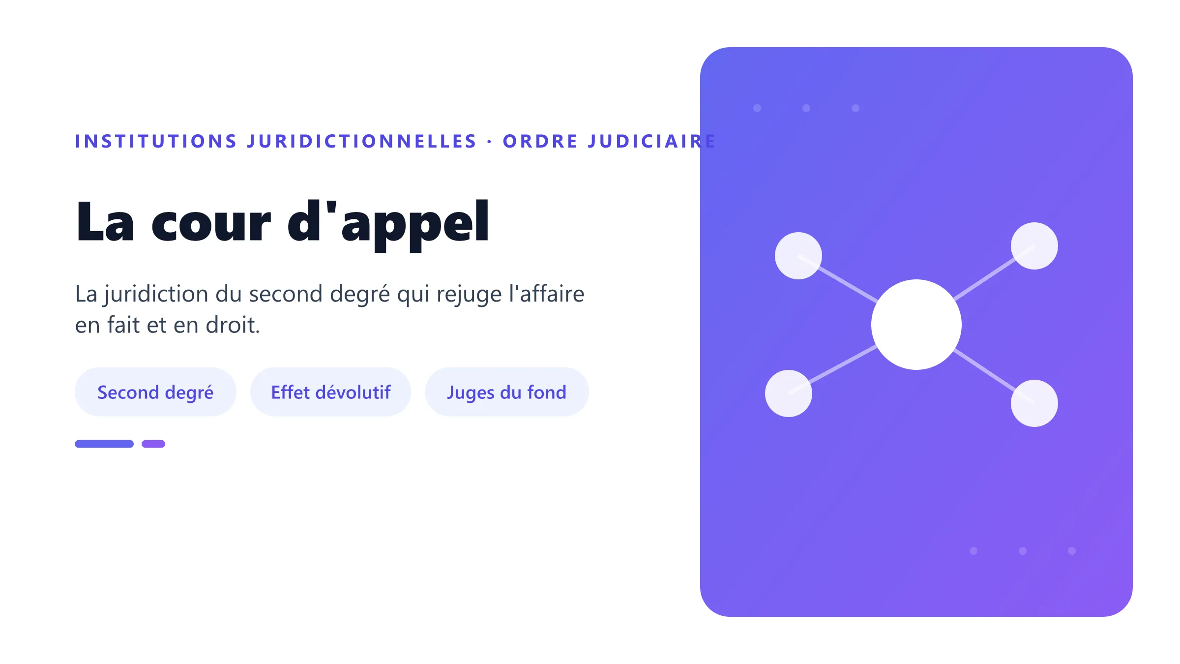 La cour d'appel Cour d'appel réexaminant en fait et en droit une décision rendue en première instance dans l'ordre judiciaire.
