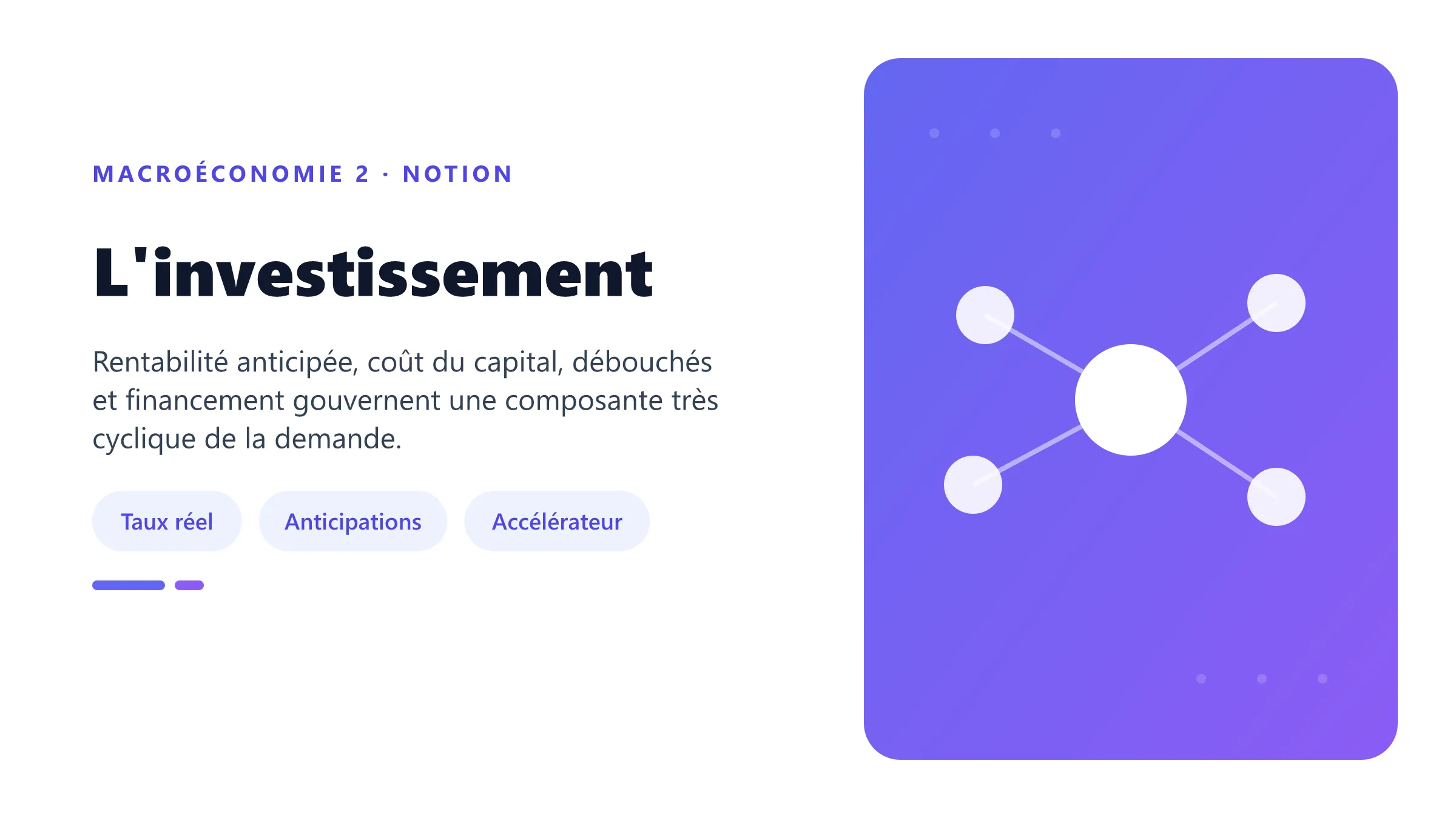 L'investissement Déterminants macroéconomiques de l'investissement des entreprises.