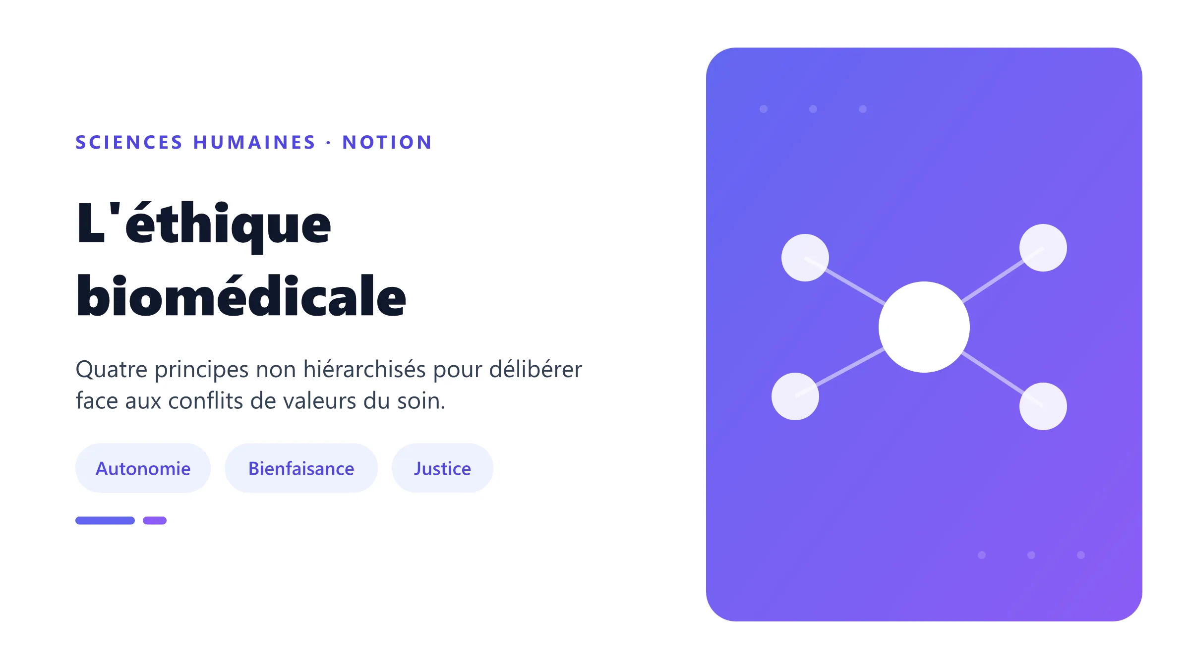L'éthique biomédicale Les quatre principes de l'éthique biomédicale mobilisés dans une délibération clinique.