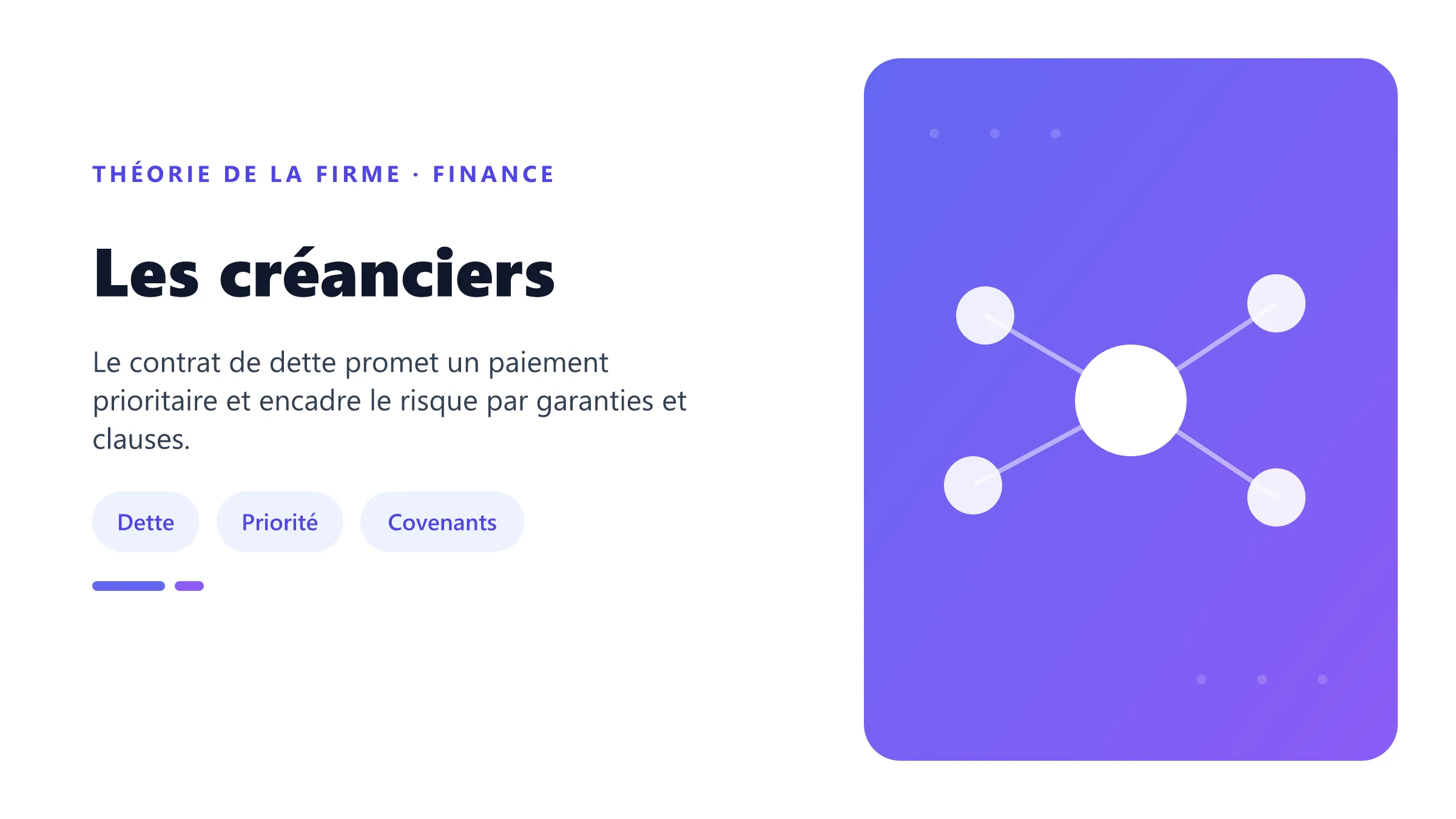 Rôle des créanciers et clauses de dette dans la gouvernance.