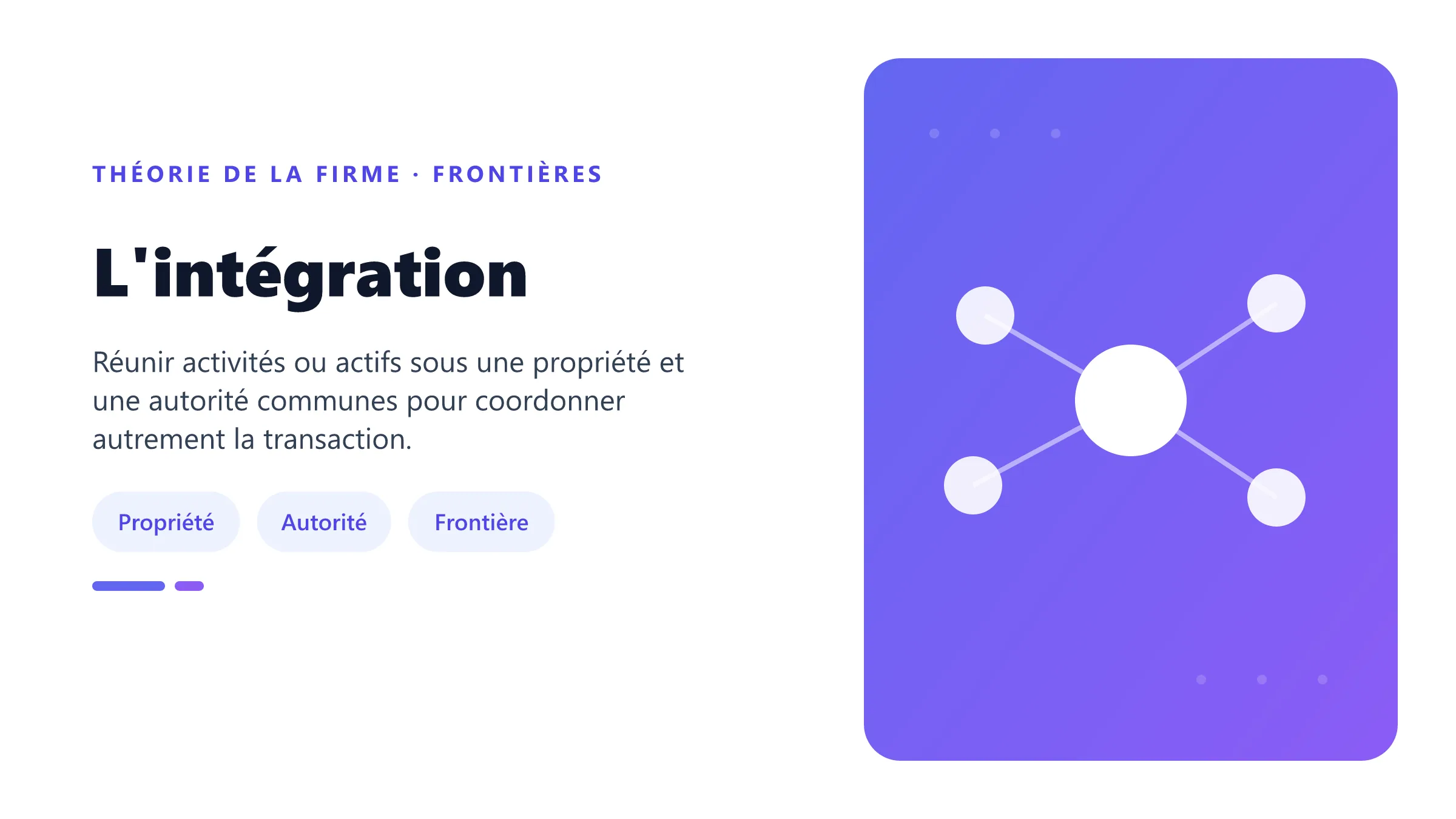 L'intégration Effets économiques de l'intégration d'activités.