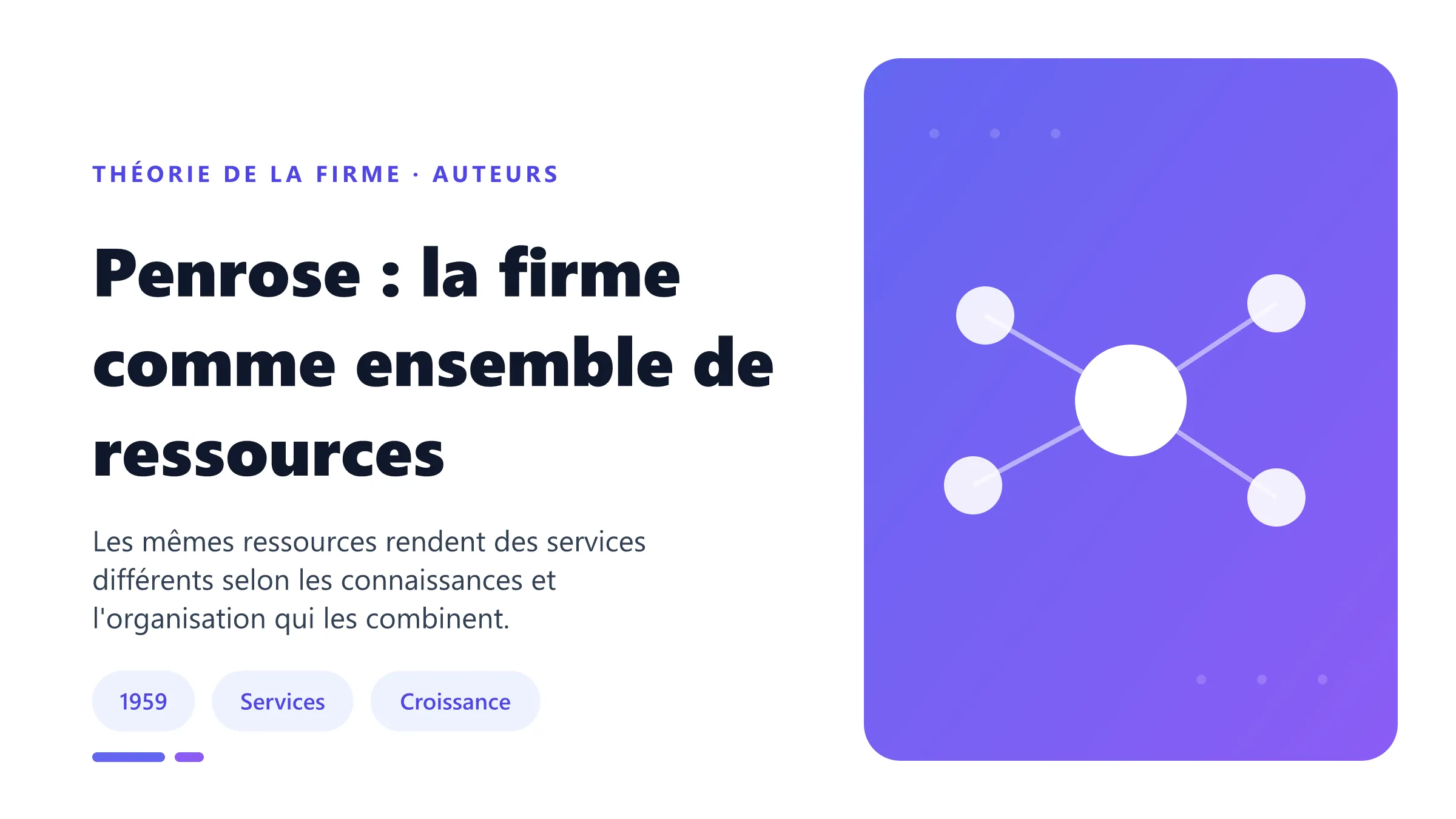Apport d'Edith Penrose à la théorie des ressources.