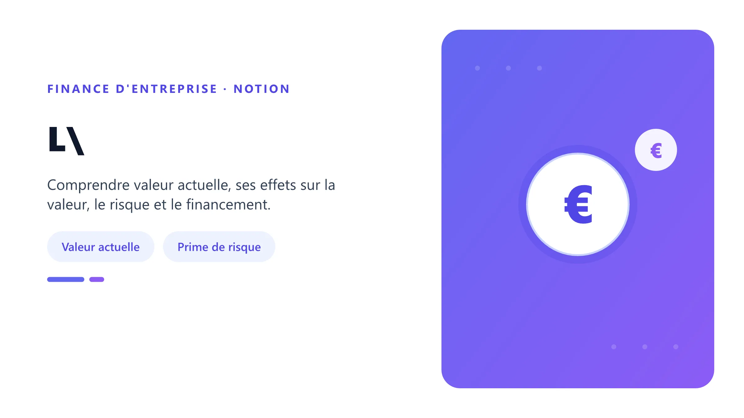 Visuel pédagogique sur actualisation : concepts, mécanismes et décision financière.