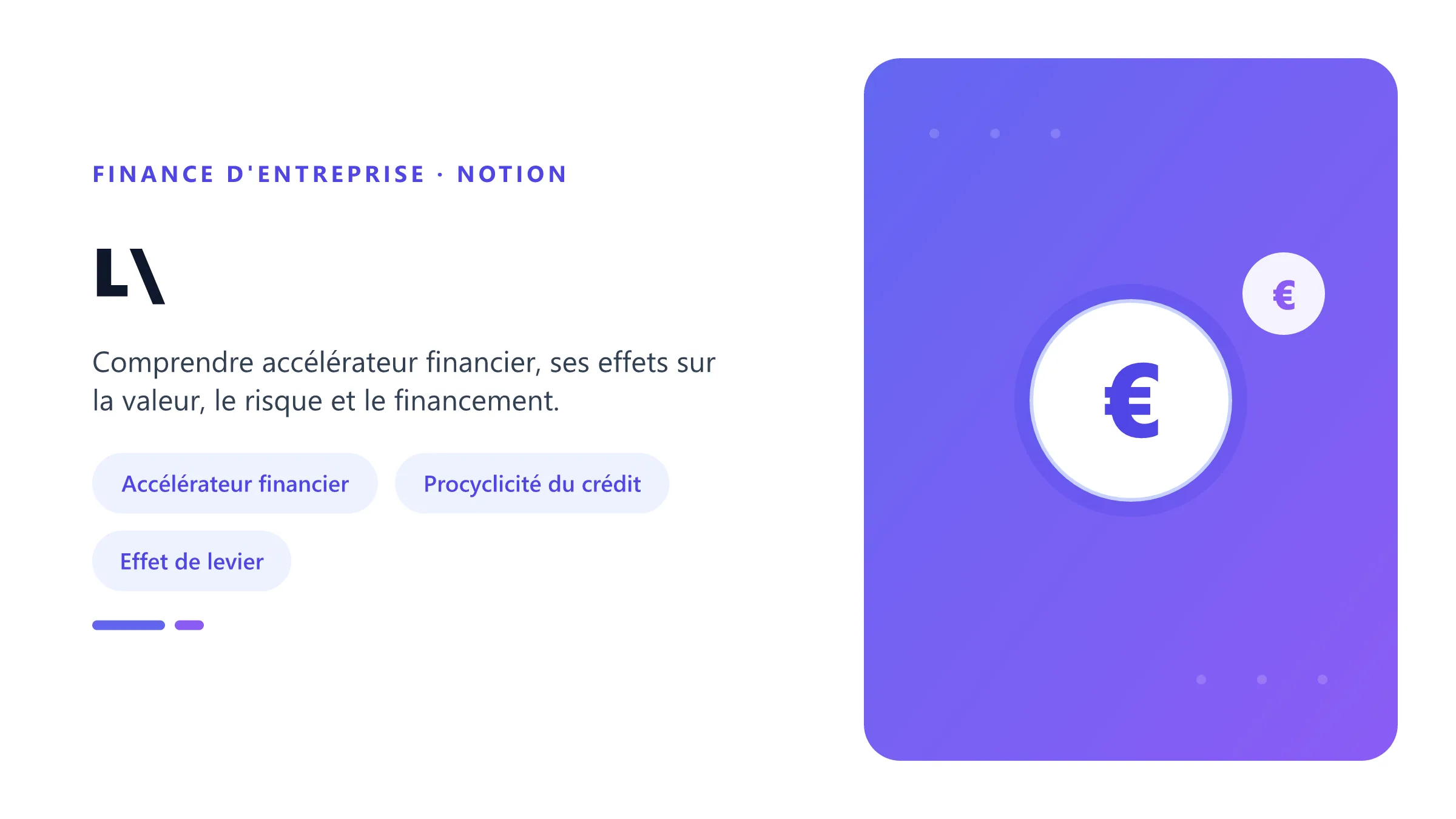 L'amplification financière Visuel pédagogique sur amplification financière : concepts, mécanismes et décision financière.