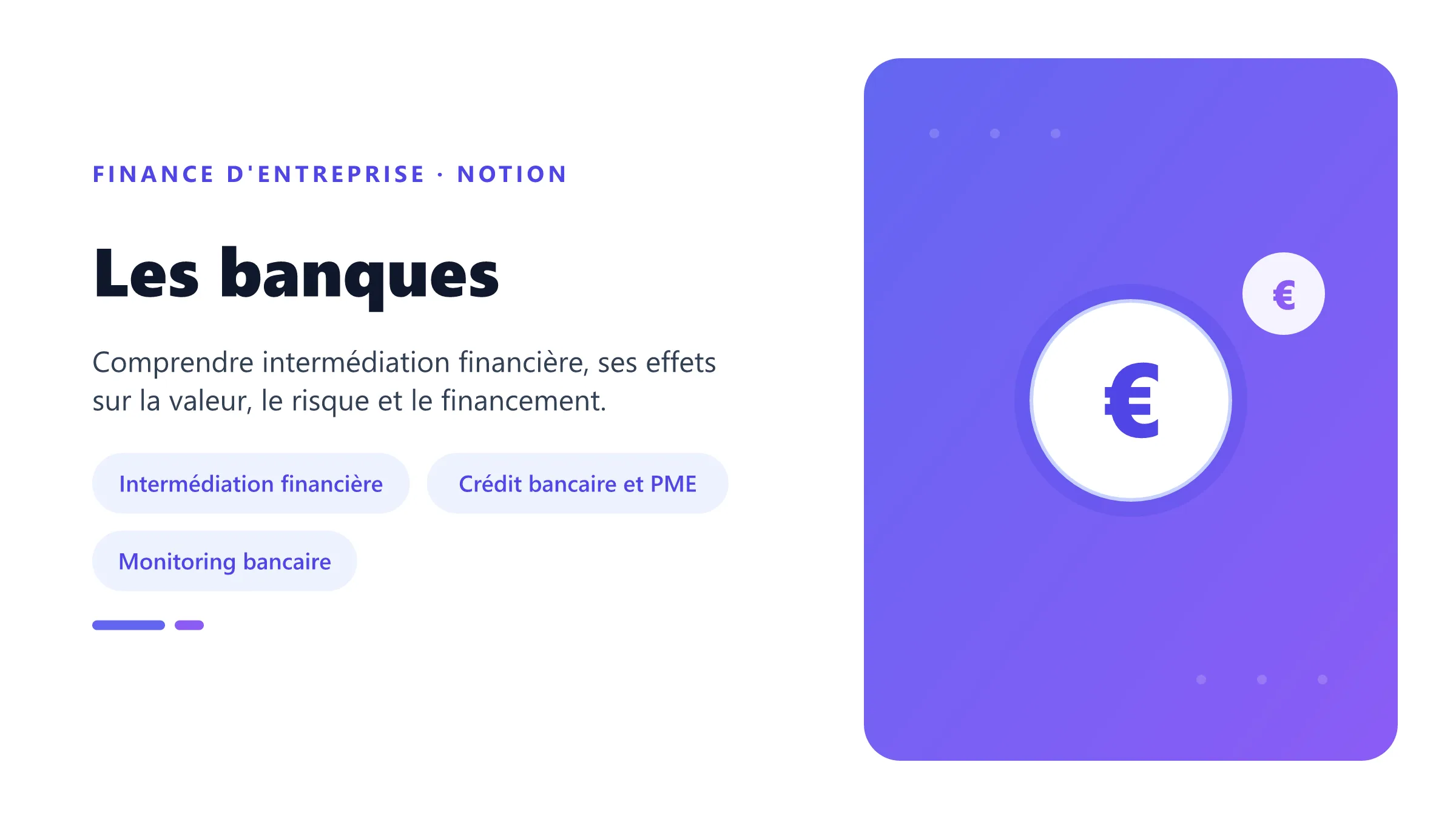 Visuel pédagogique sur banques : concepts, mécanismes et décision financière.