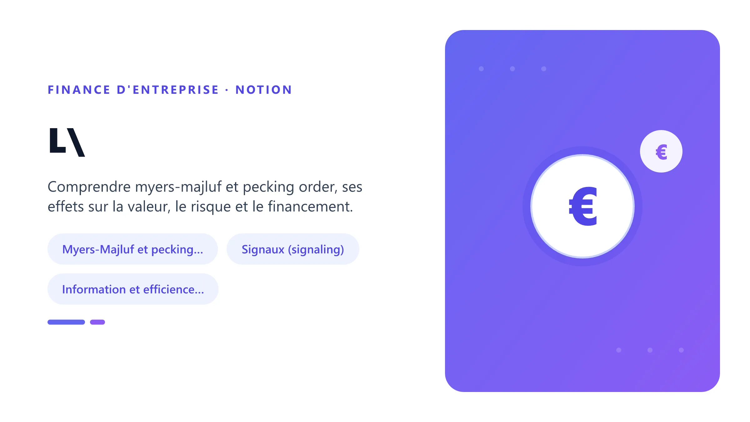 L'information en finance d'entreprise Visuel pédagogique sur information en finance d'entreprise : concepts, mécanismes et décision financière.