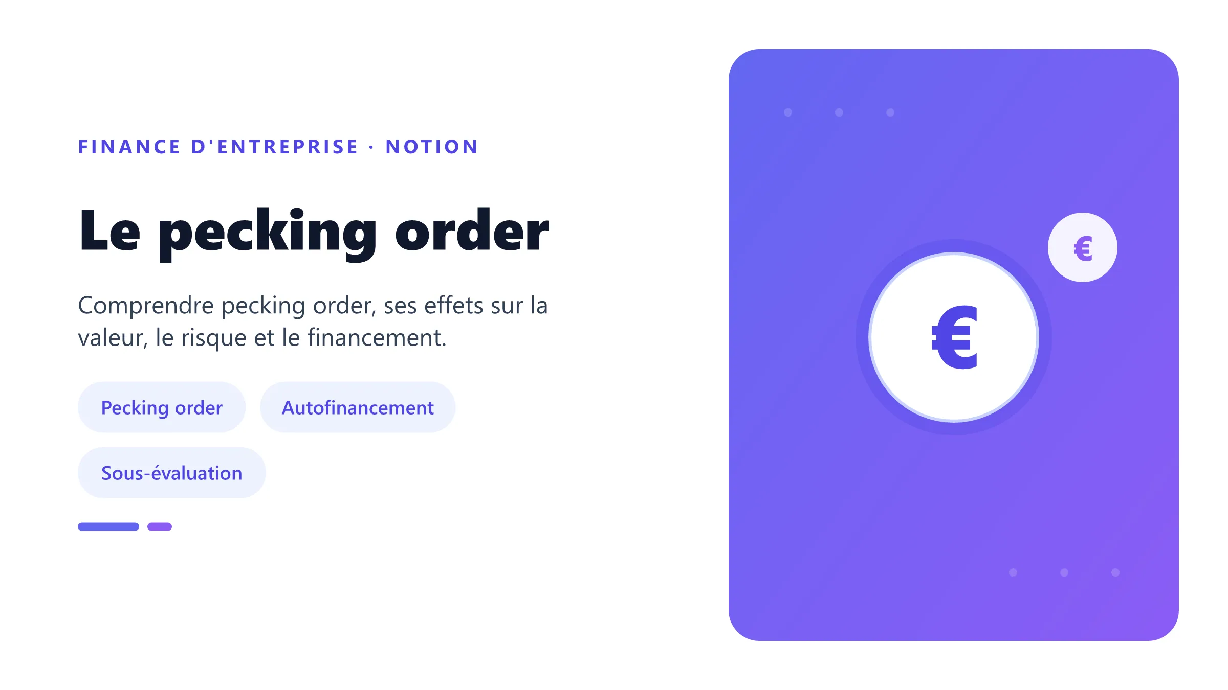 Visuel pédagogique sur pecking order : concepts, mécanismes et décision financière.