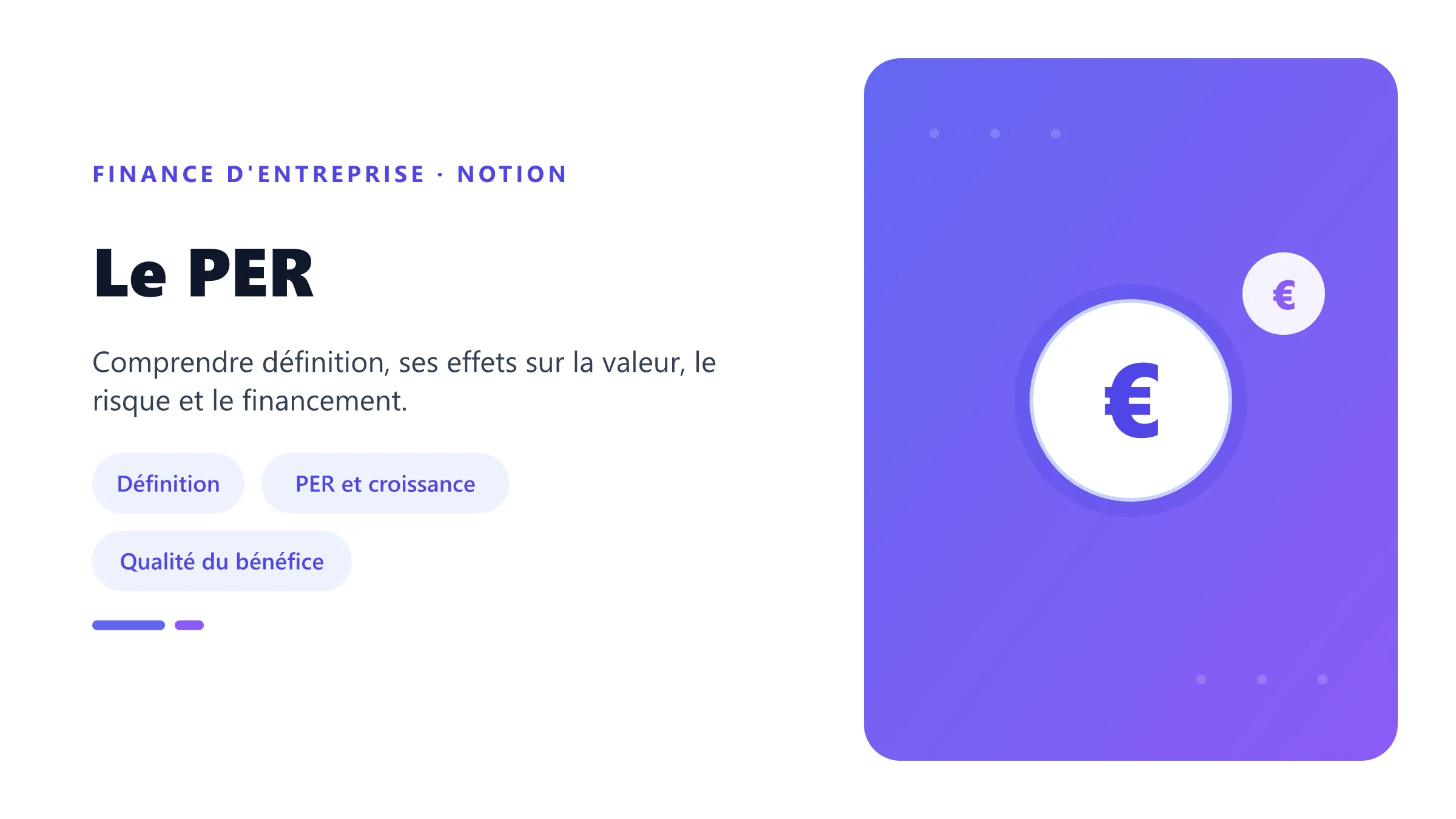 Le PER Visuel pédagogique sur per : concepts, mécanismes et décision financière.
