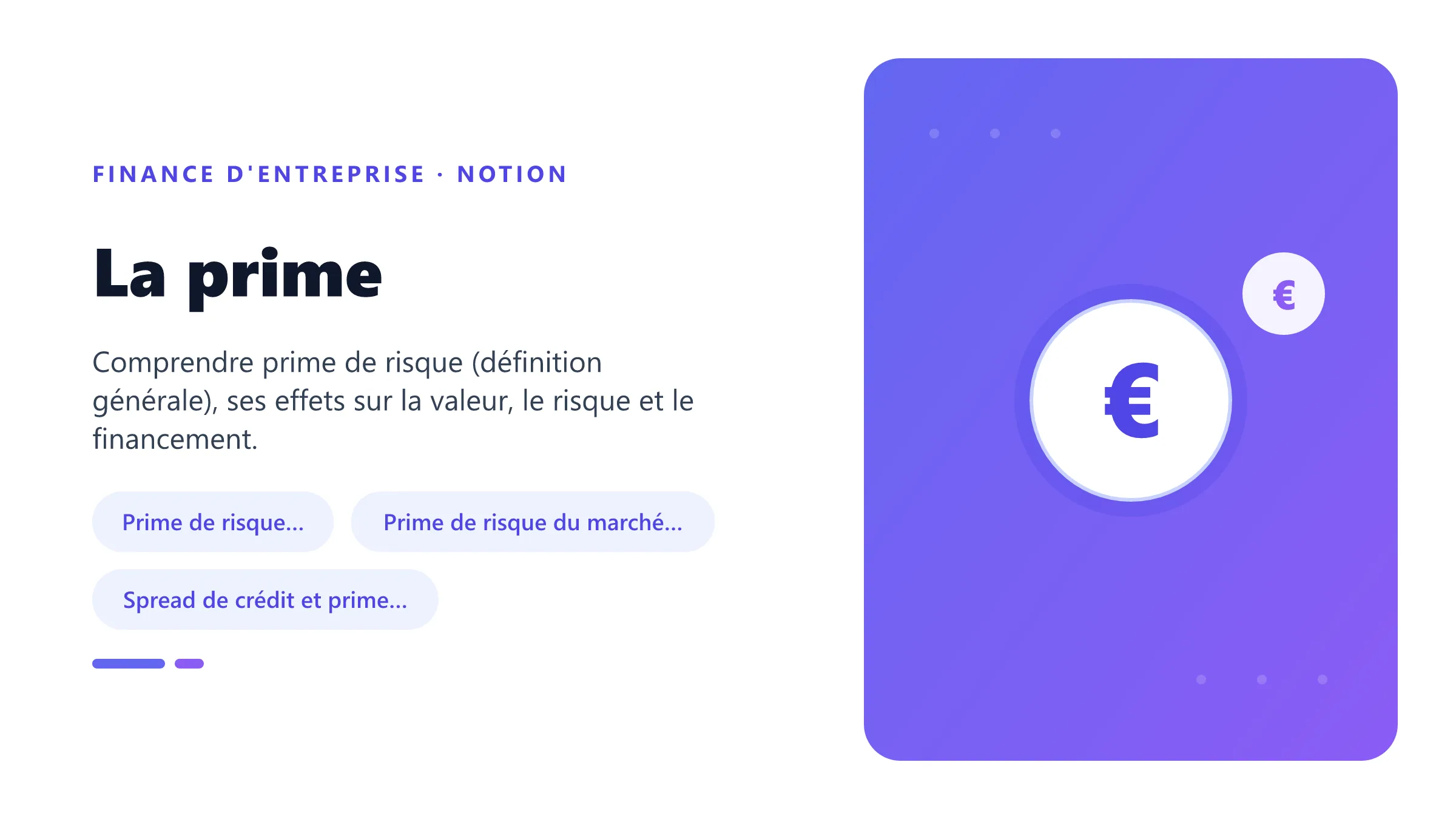 Visuel pédagogique sur prime : concepts, mécanismes et décision financière.